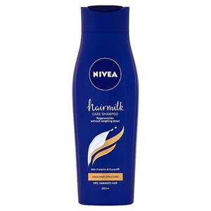 Nivea Hairmilk Ošetrujúci šampón pre hrubé, nepoddajné vlasy 250 ml             